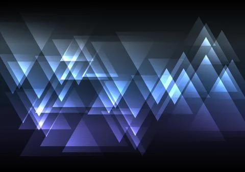 Blue abstract triangle overlap background Stock Illustration