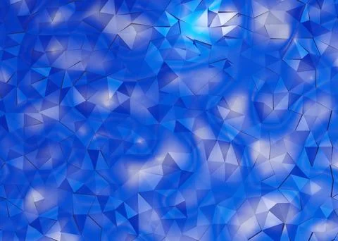 Blue abstract triangles pattern background, 3d Illustrazione stock