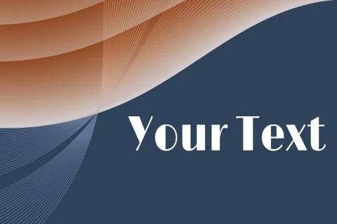 Blue abstract vector background, with curves, waves shapes. Stock Illustration