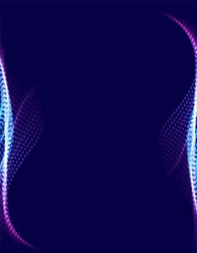 A blue abstract vector background featuring elegant wave halftone dots texture Stock Illustration