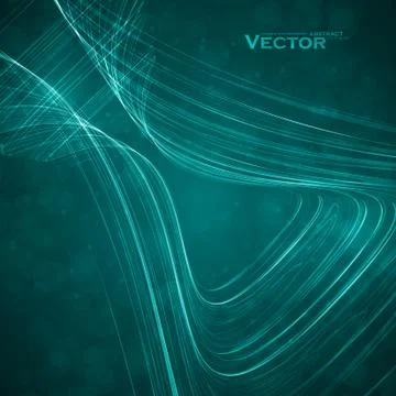 Blue abstract vector background, futuristic wavy illustration eps10 Stockillustratie