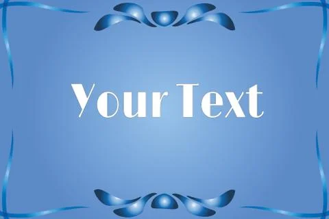 Blue abstract vector background, invitation card with curves, waves shapes. Stock Illustration