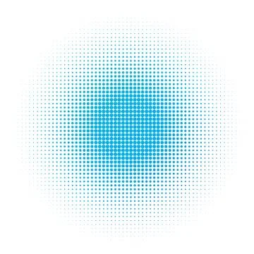 Blue abstract vector circle round spots or dots design texture. vector illust Illustrazione stock