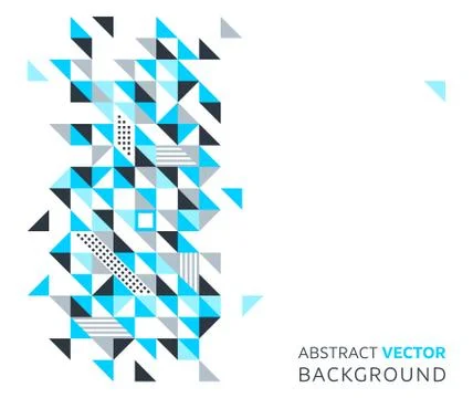 Blue abstract vector modern triangle mosaic design Illustrazione stock