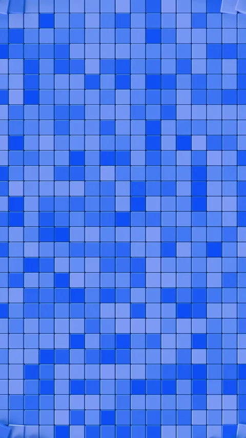 Blue Abstract Vertical Cube Explosion Forming Symmetric Circular Pattern. Looped Видео 328216412