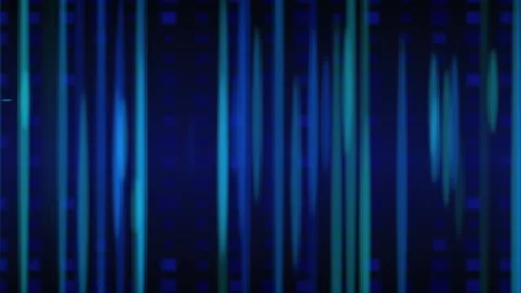 Blue abstract video vertical striped sound wave visual effect boxes sizes Stock Footage 277417551