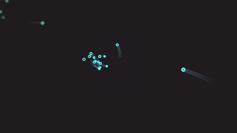 The Blue Abstract Vortex Particles Stock Footage 105533980