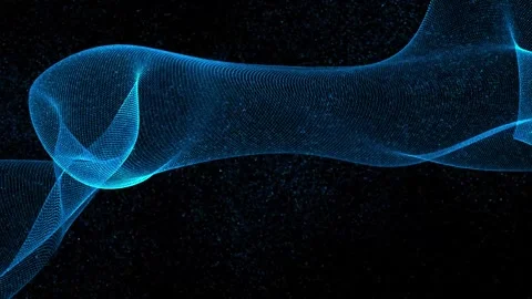 Blue abstract wave background motion Stock Footage 312486755