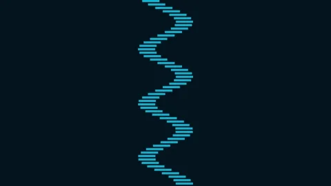 Blue abstract wave equalizer graphic background technology animation loop Stock Footage 342523724
