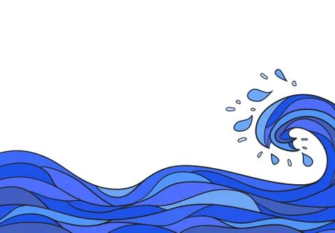 Blue abstract wave Illustration
