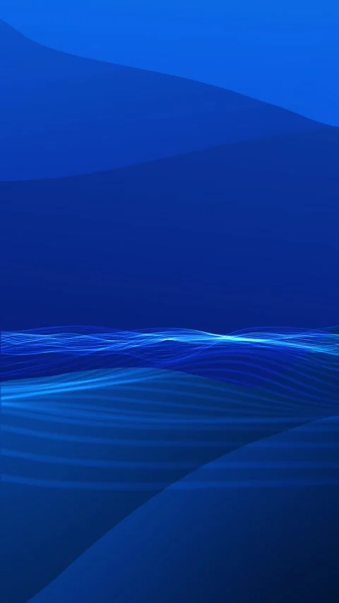 Blue abstract wave line flowing cyan curves, layered shapes, and clean modern de Stock Footage 340479385