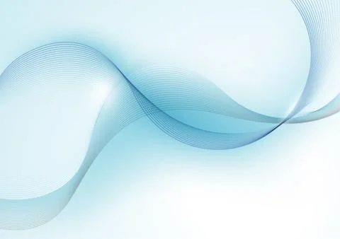 Blue Abstract Wave Lines Stock Illustration