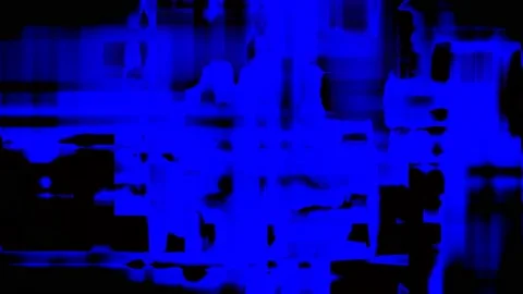 Blue Abstract Wave Liquid Tech Pattern Moving Loop Stock Footage 153401591