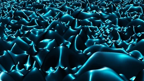 Blue Abstract Wave Motion Background in Dolly View Stock Footage 129582865
