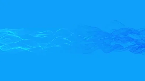Blue Abstract Wave Motion Background with Smooth Flowing Animation Stock Footage 337068096