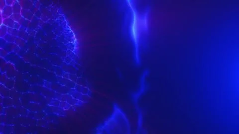 Blue abstract wave pattern resembling glowing water Illustrazione stock