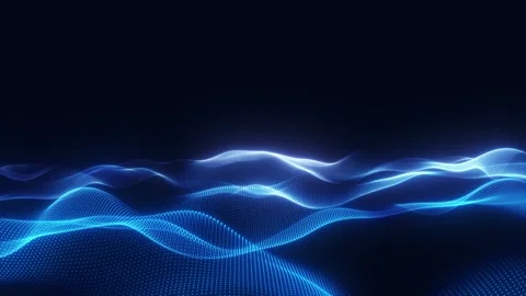 Blue abstract waves Video stock 284263437
