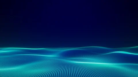 Blue Abstract Waves Stock Footage 294547092