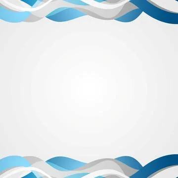 Blue abstract waves vector background Blue abstract waves modern backgroun... Stock Photos