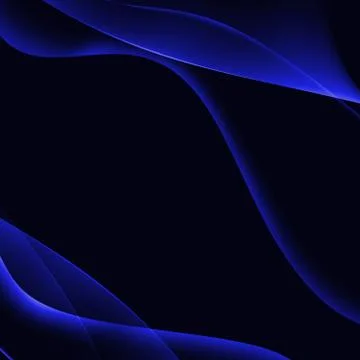 Blue abstract wavy on dark background Stock Illustration