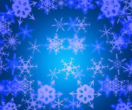 Blue abstract winter background Stock Illustration