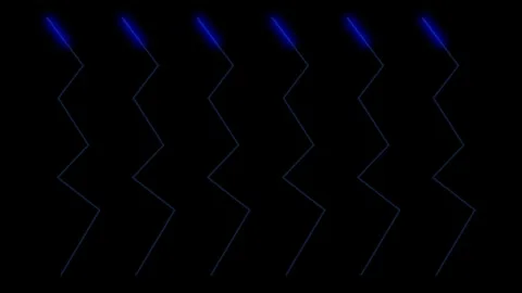Blue abstract zigzag vertical lines seamless loop animation with glowing energy. Stock Footage 330196968