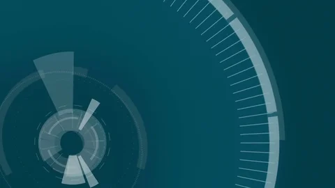 Blue abstractanimation hi-tech backgroundcircles. Futuristic Sci-Fi HUD effect Vidéo 79871490