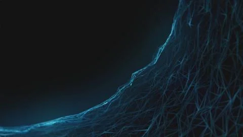 Blue abstraction on a black background Illustrazione stock
