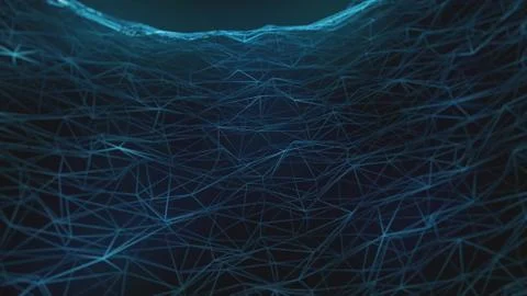 Blue abstraction on a black background Stock Illustration