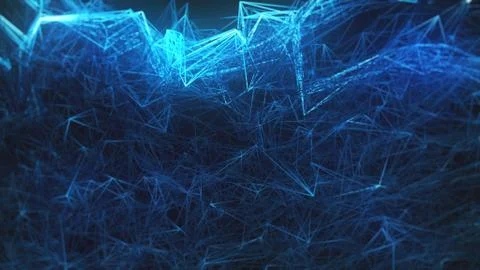 Blue abstraction on a black background Stock Illustration