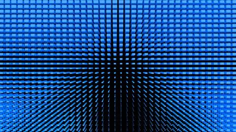 A blue abstraction with lots of small rectangular cubes.  Stock Illustration