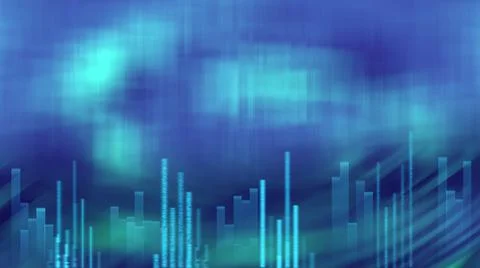 Blue abstraction with vertical lines with clutter effect, 3d render, computer Stock Illustration