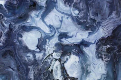 Blue Acrylic texture with blue marbling background Stock Photos