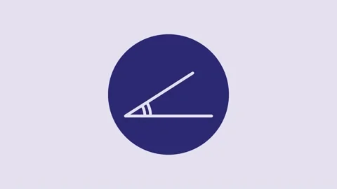 Blue Acute angle of 45 degrees icon isolated on purple background. 4K Video Stock Footage 232792643
