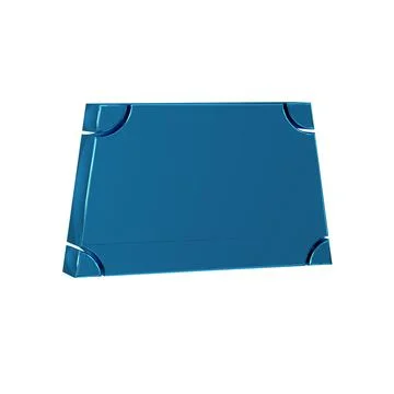 Blue Acute trapezoid shape icon isolated on transparent background. Stock Illustration