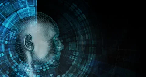 Blue Advanced Technology Futuristic Abstract as Industry Concept Looping Stock Footage 316276166
