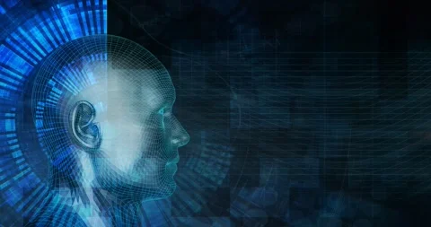 Blue Advanced Technology Futuristic Abstract as Industry Concept Looping Stock Footage 322720805