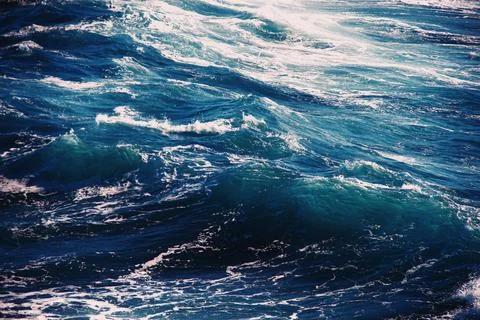 Blue Aerial Ocean Surface Stock Photos