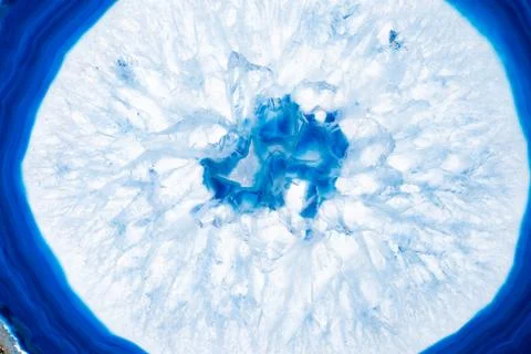 Blue agate cut cross section Stock Photos