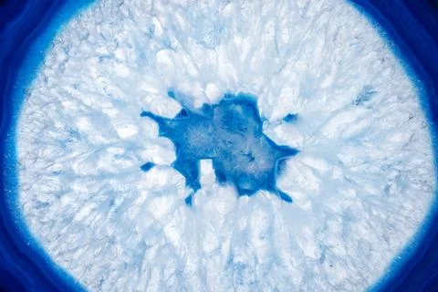 Blue agate cut cross section Stock Photos