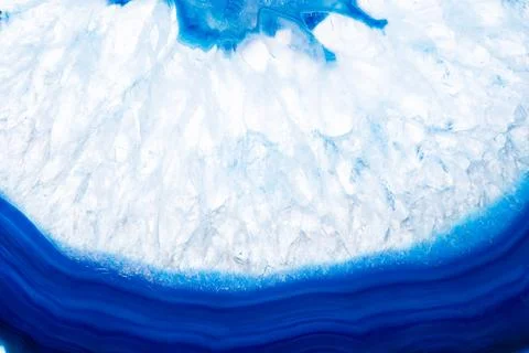 Blue agate cut cross section Stock Photos