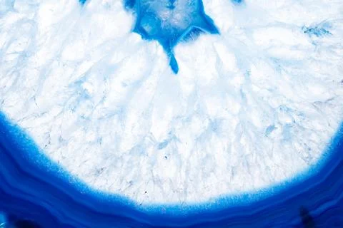 Blue agate cut cross section Stock Photos
