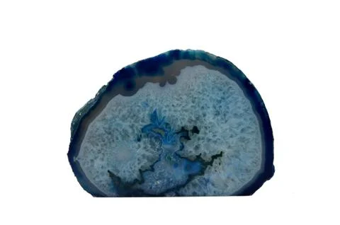 Blue Agate geode Stock Photos
