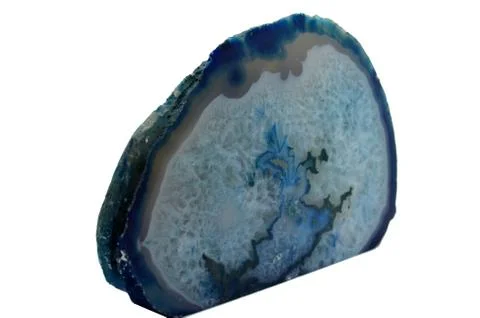 Blue Agate geode Stock Photos