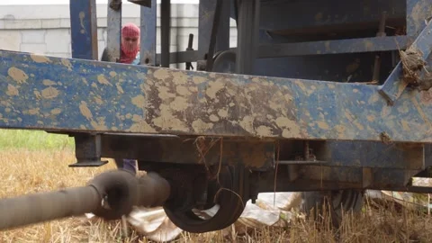 Blue Agricultural Machine 库存影片 333995206
