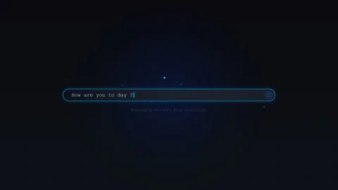 Blue Ai Prompt Interface Typing Question and Generating Response for Futuri.. Stock-Footage 337090289