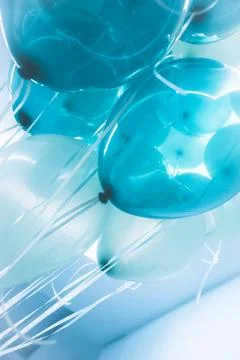 Blue air ballons background Stock Photos