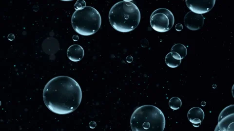 Blue Air Bubbles Bokeh Stock Footage 251281152