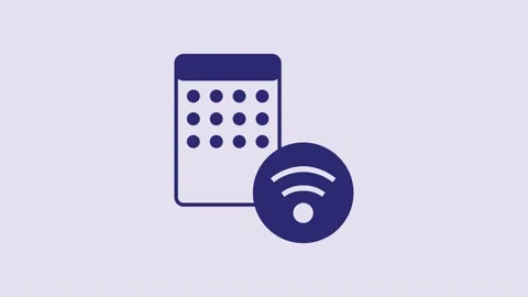 Blue Air humidifier icon isolated on purple background. Portable electric home Stock Footage 232841453