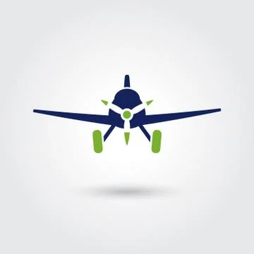 Blue aircraft Illustrazione stock